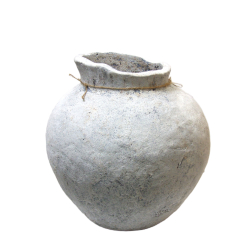 Wazon Rustykalny Dzban XL betonowy Bielony 40cm